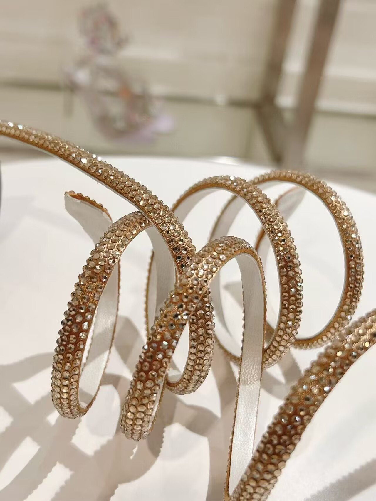 UA RENÉ CAOVILLA MARGOT BLACK JEWEL SANDALS SNAKE 95mm