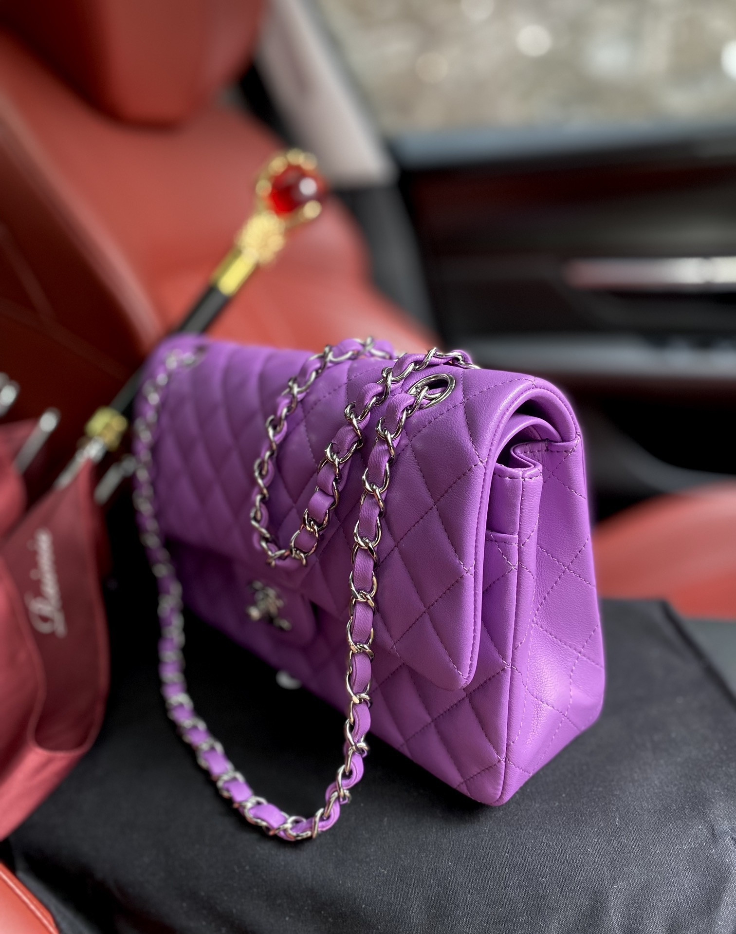 Ch*el classic flap bag 15.5x25.5x6.5cm