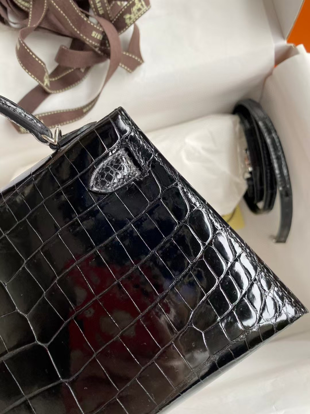 Hermès Mini Kelly 19 19×6×12CM Real Alligator Leather with the Alligator Stamp (Customized, no exchange no return, about 20 days)