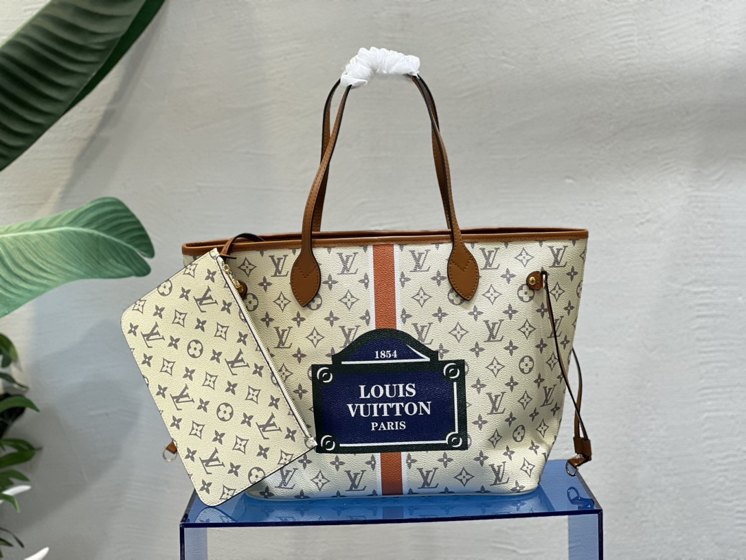 LV M40955 Neverfull MM 12.6 x 11.4 x 6.7 inches Without Box