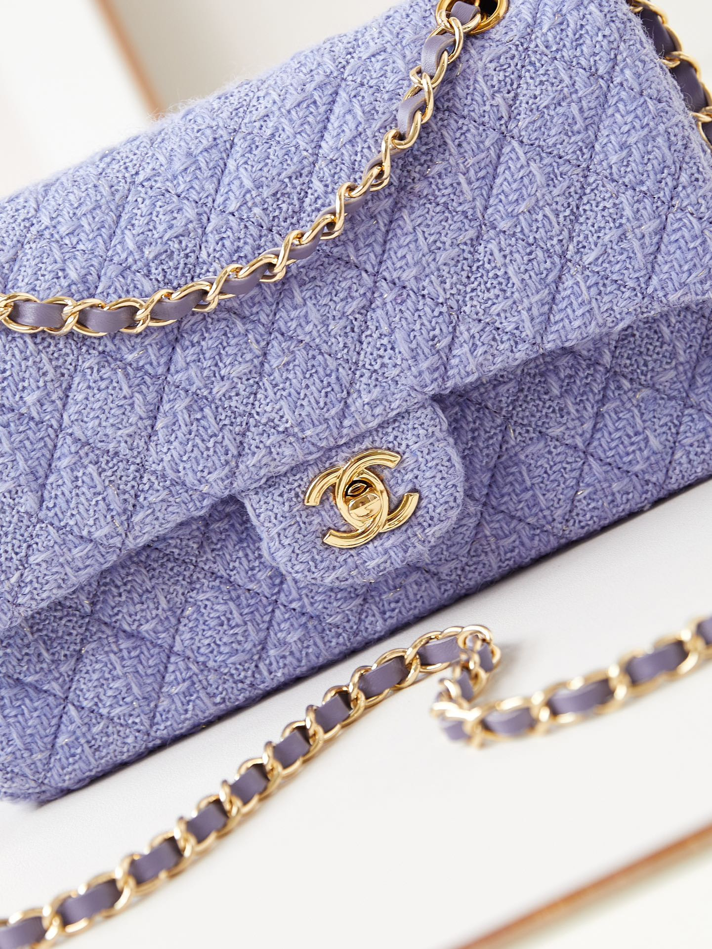 Ch*el classic flap bag 15.5×25.5×6.5cm