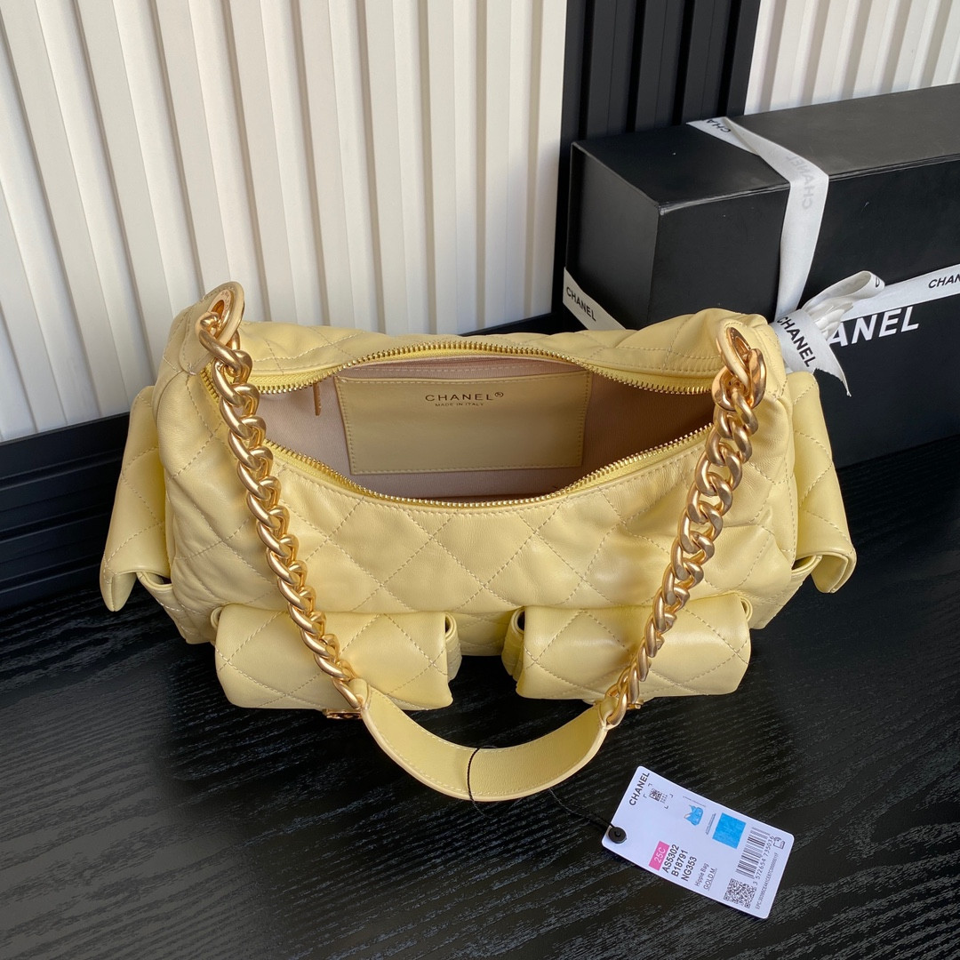 Ch*el 25c maxi hobo bag 27×35×18cm